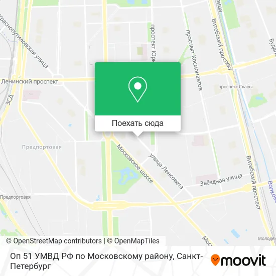 Карта Оп 51 УМВД РФ по Московскому району