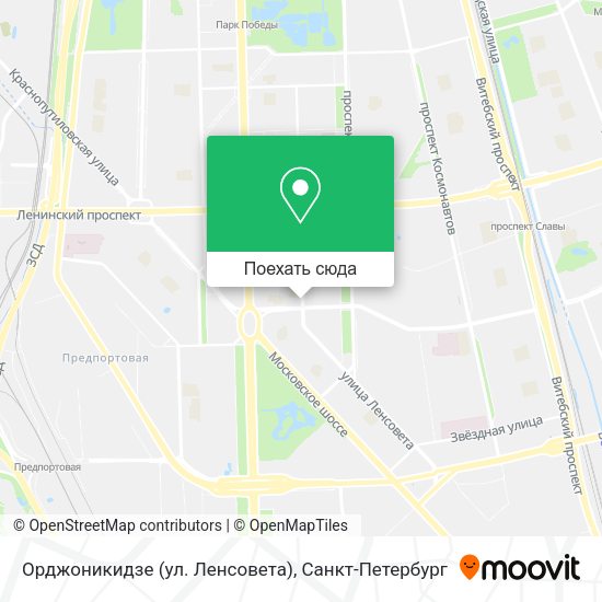 Карта Орджоникидзе (ул. Ленсовета)