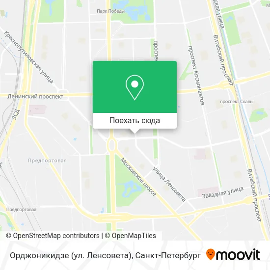 Карта Орджоникидзе (ул. Ленсовета)