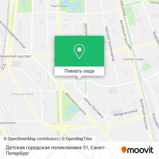Карта Детская городская поликлиника 51