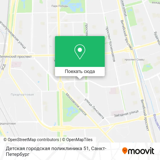 Карта Детская городская поликлиника 51