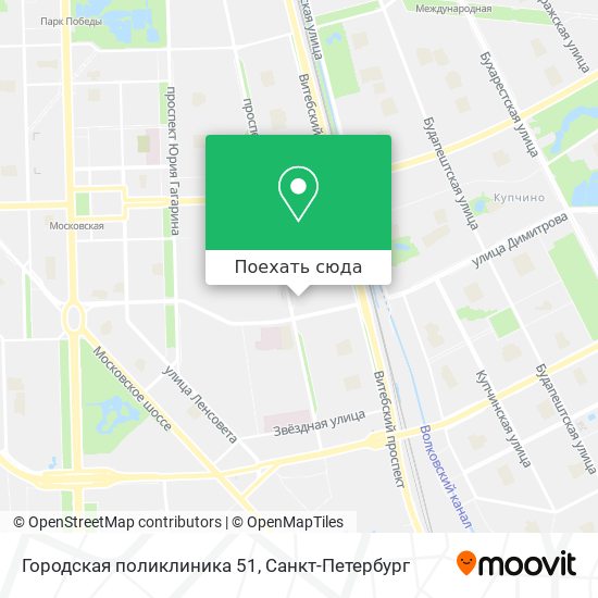 Карта Городская поликлиника 51