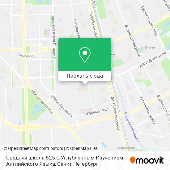 Карта Средняя школа 525 С Углубленным Изучением Английского Языка