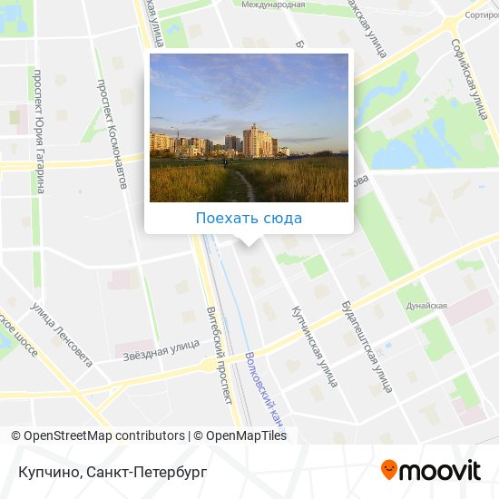 Карта Купчино