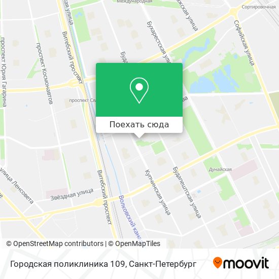 Карта Городская поликлиника 109