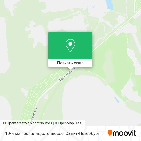 Карта 10-й км Гостилицкого шоссе