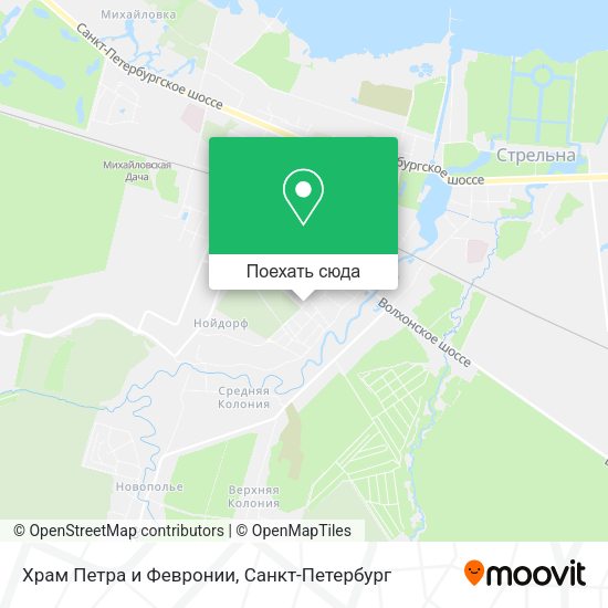 Карта Храм Петра и Февронии