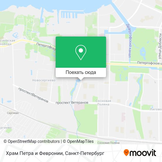 Карта Храм Петра и Февронии