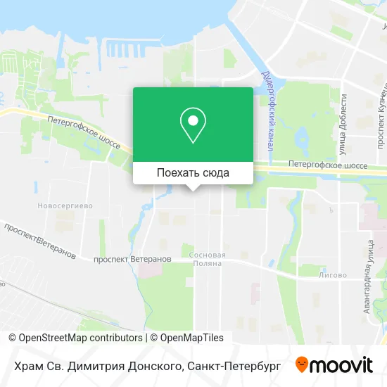 Карта Храм Св. Димитрия Донского