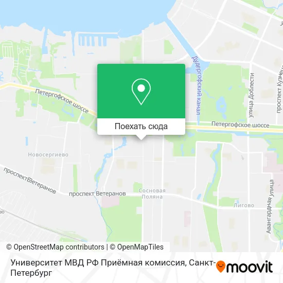 Карта Университет МВД РФ Приёмная комиссия