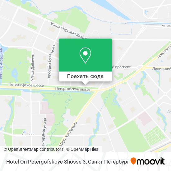 Карта Hotel On Petergofskoye Shosse 3