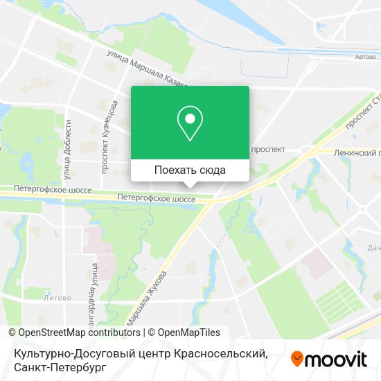 Карта Культурно-Досуговый центр Красносельский
