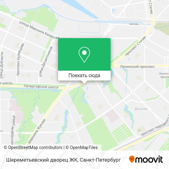 Карта Шереметьевский дворец ЖК