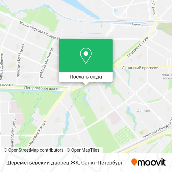 Карта Шереметьевский дворец ЖК