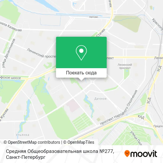 Карта Средняя Общеобразовательная школа №277