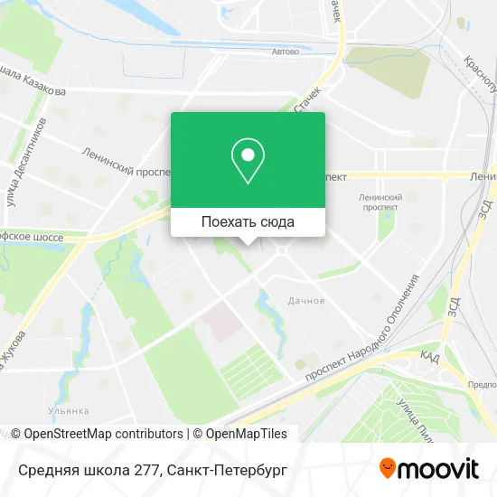 Карта Средняя школа 277