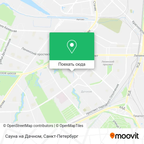 Карта Сауна на Дачном