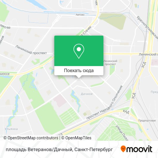 Карта площадь Ветеранов/Дачный