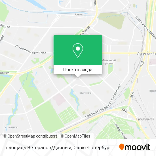 Карта площадь Ветеранов/Дачный