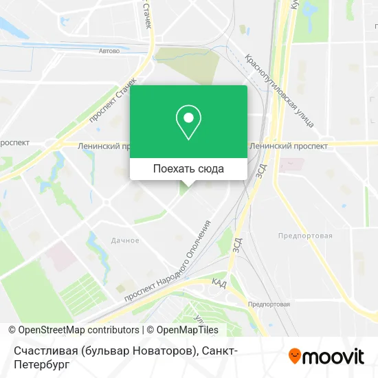 Карта Счастливая (бульвар Новаторов)