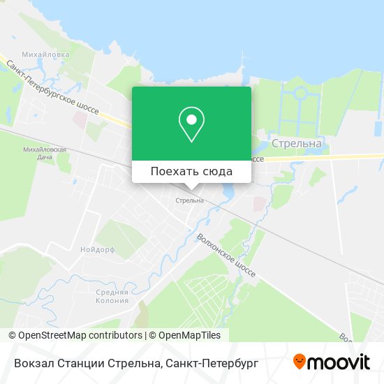 Карта Вокзал Станции Стрельна
