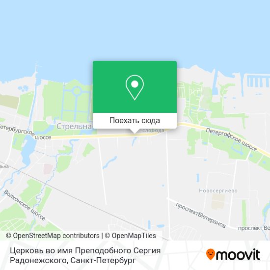 Карта Церковь во имя Преподобного Сергия Радонежского