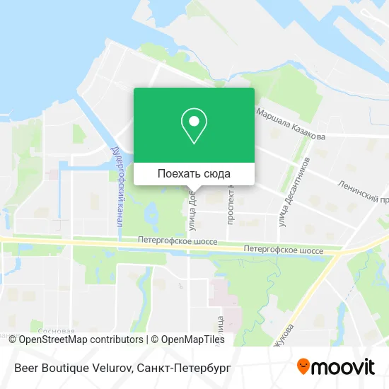 Карта Beer Boutique Velurov
