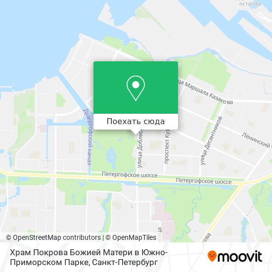 Карта Храм Покрова Божией Матери в Южно-Приморском Парке