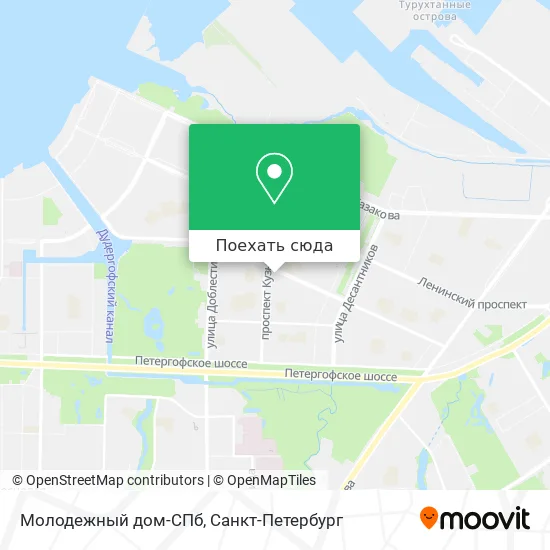 Карта Молодежный дом-СПб