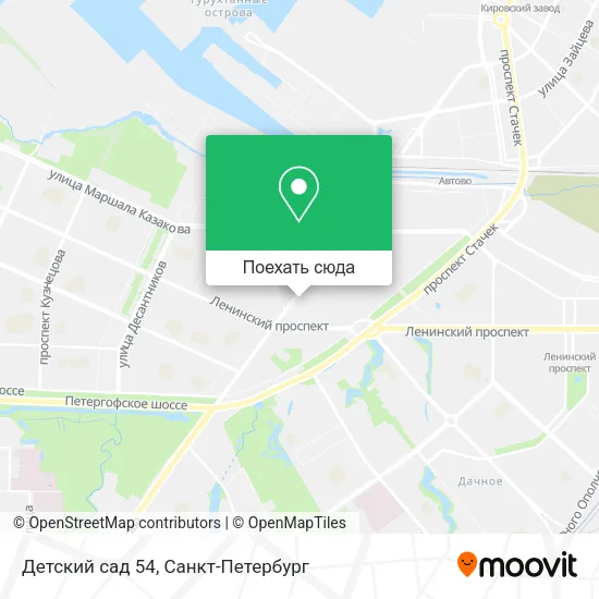 Карта Детский сад 54