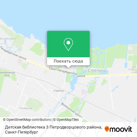 Карта Детская библиотека 3 Петродворцового района