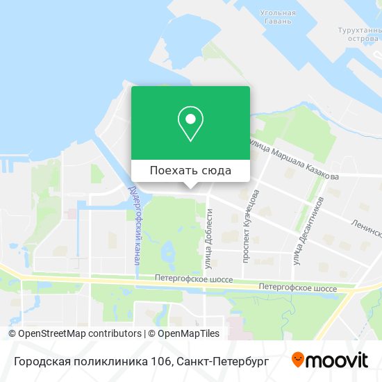Карта Городская поликлиника 106