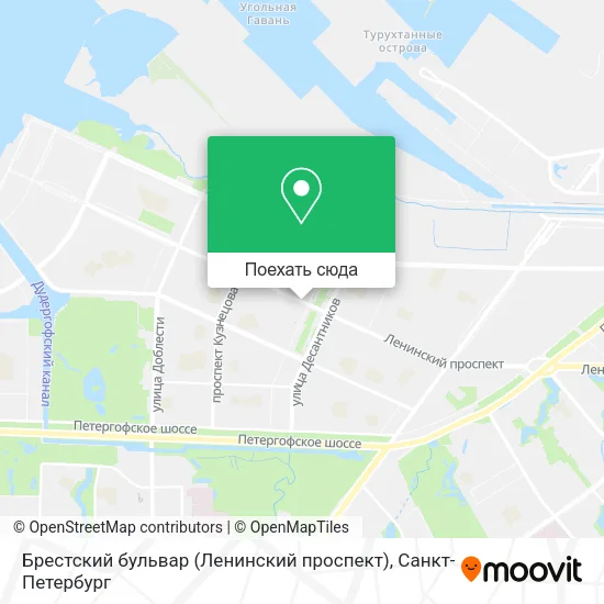Карта Брестский бульвар (Ленинский проспект)