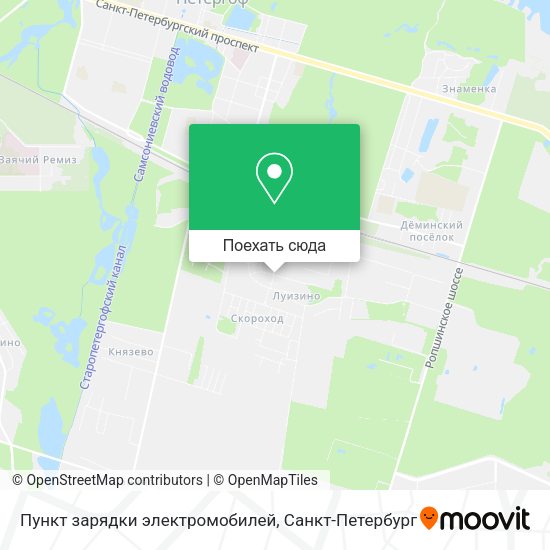 Карта Пункт зарядки электромобилей
