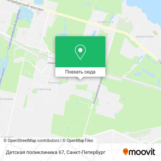 Карта Детская поликлиника 67