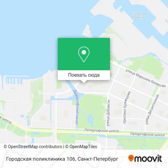 Карта Городская поликлиника 106