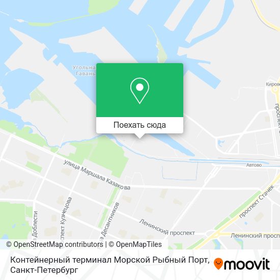 Карта Контейнерный терминал Морской Рыбный Порт
