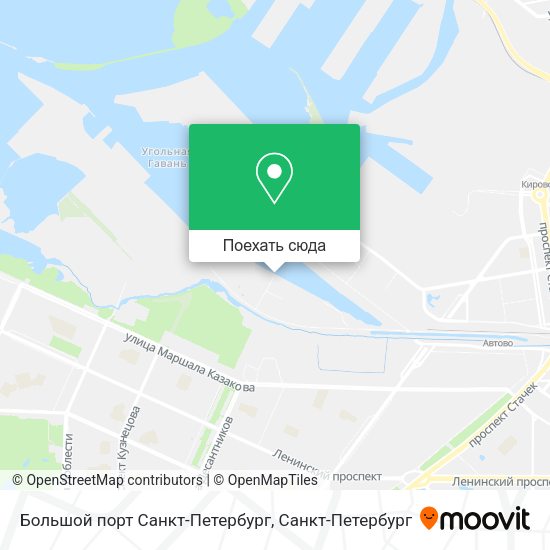 Карта Большой порт Санкт-Петербург