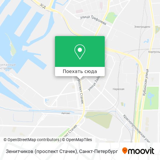 Карта Зенитчиков (проспект Стачек)