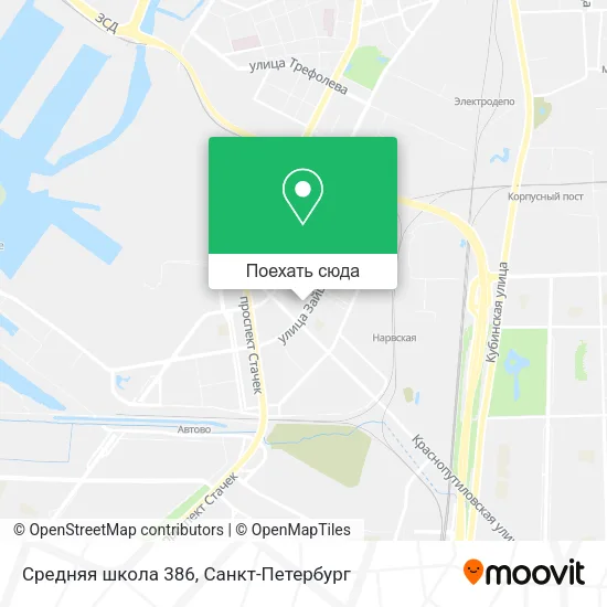 Карта Средняя школа 386