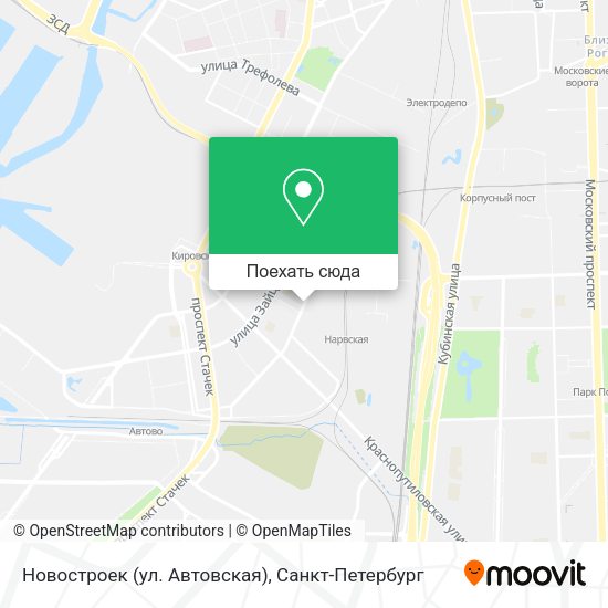 Карта Новостроек (ул. Автовская)
