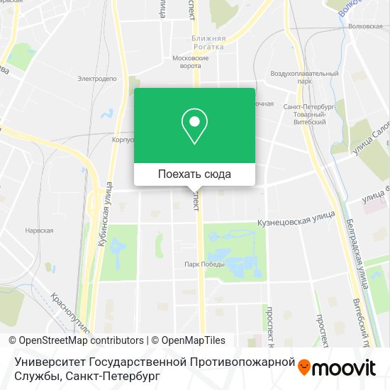 Карта Университет Государственной Противопожарной Службы