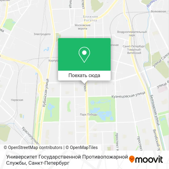 Карта Университет Государственной Противопожарной Службы