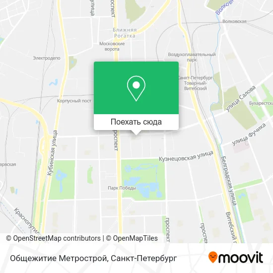 Карта Общежитие Метрострой