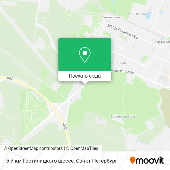 Карта 5-й км Гостилицкого шоссе