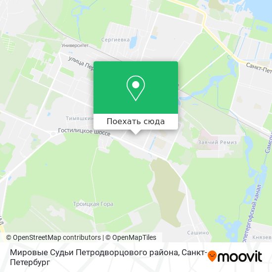 Карта Мировые Судьи Петродворцового района