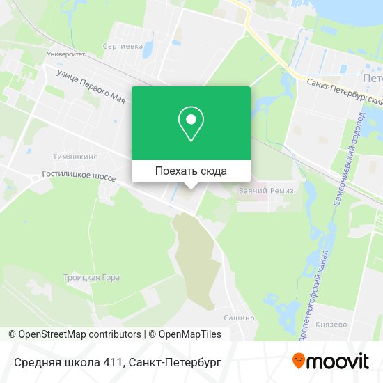 Карта Средняя школа 411