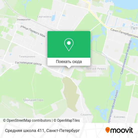 Карта Средняя школа 411