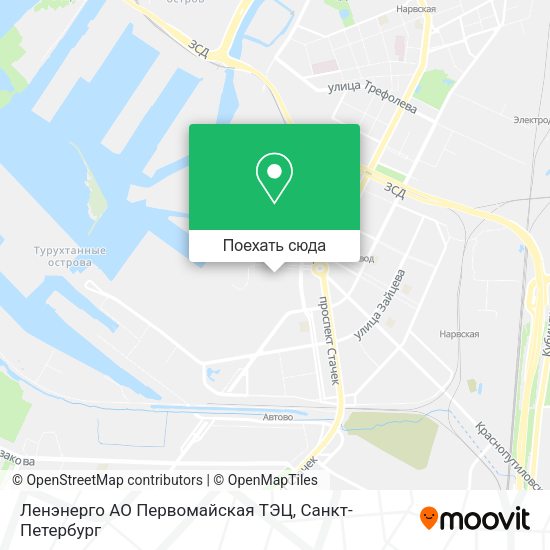 Карта Ленэнерго АО Первомайская ТЭЦ
