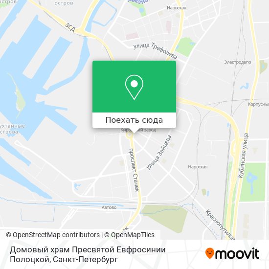 Карта Домовый храм Пресвятой Евфросинии Полоцкой